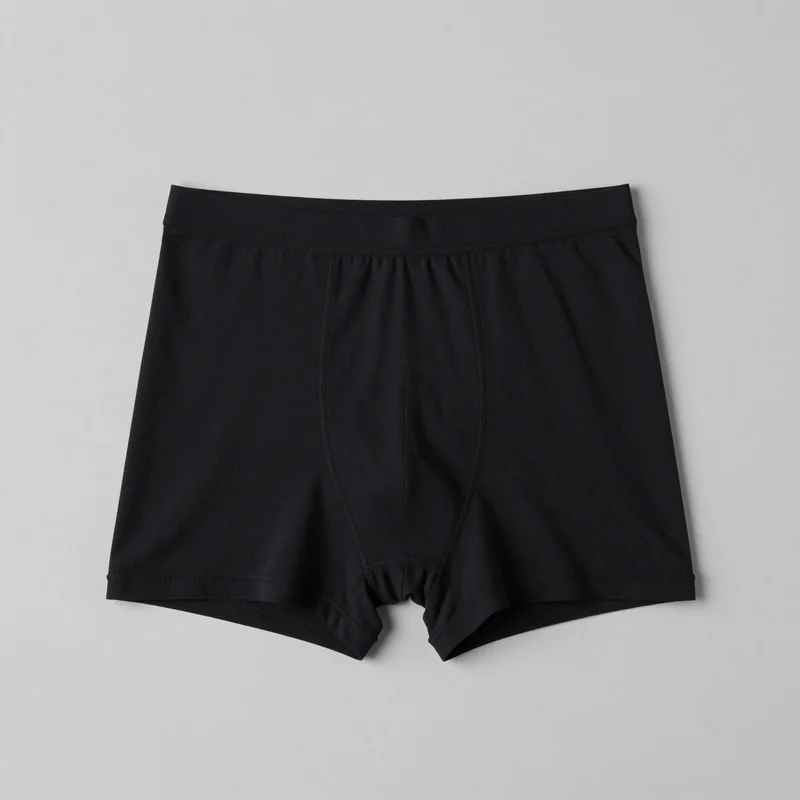 Black boyshort underwear, illustration of this kind of item