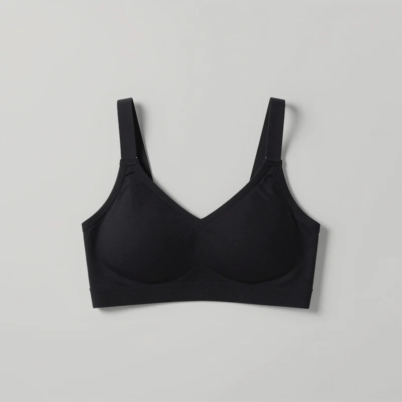 Black longline wireless bralette, illustration of this kind of item