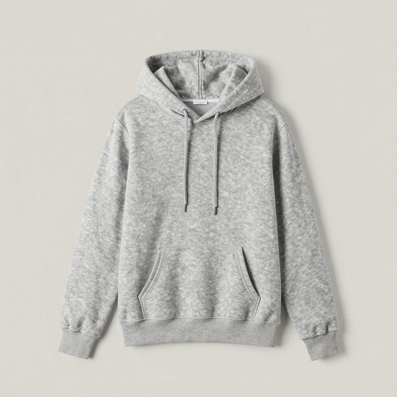 Grey pullover hoodie, illustration of this kind of item
