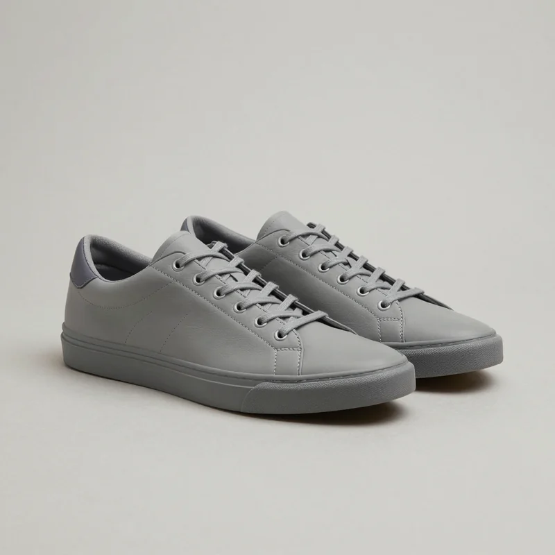 Grey sneakers, illustration of this kind of item