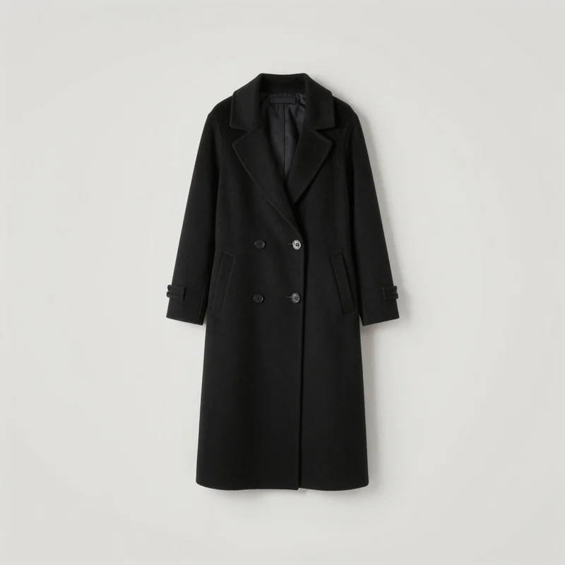 Long black coat, illustration of this kind of item