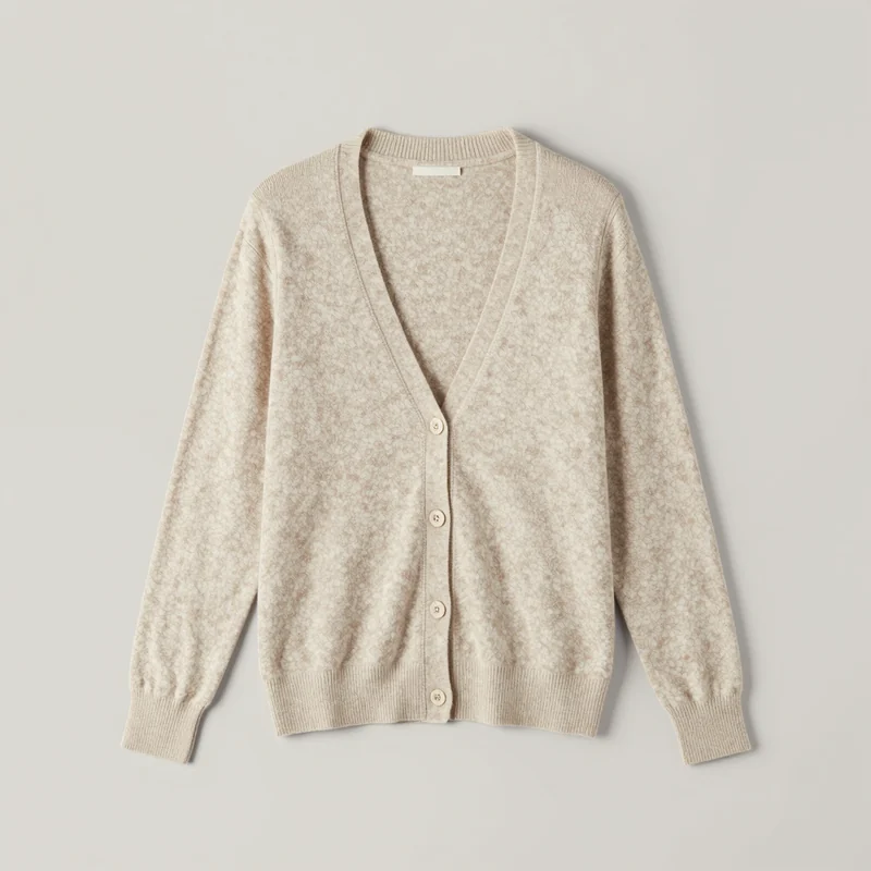 Oatmeal cardigan, illustration of this kind of item