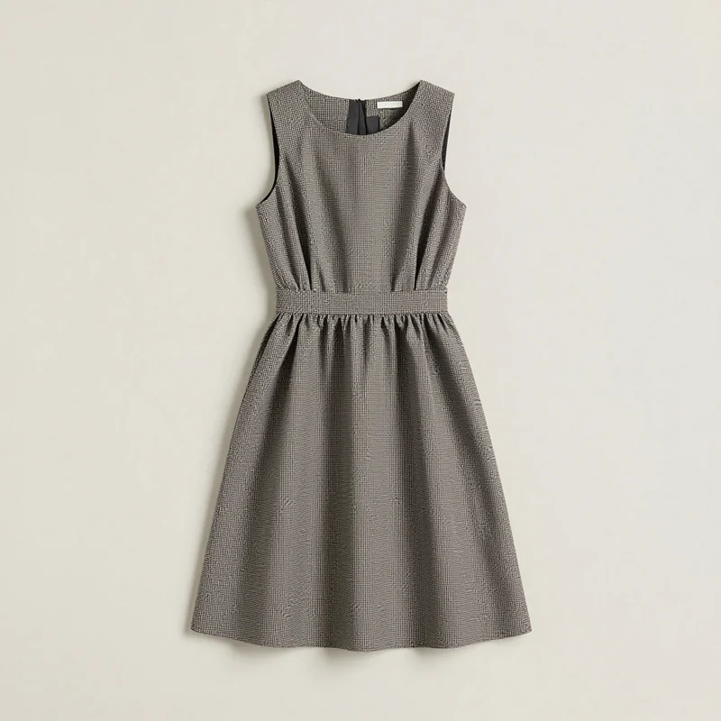 Checked pinafore dress, illustration of this kind of item