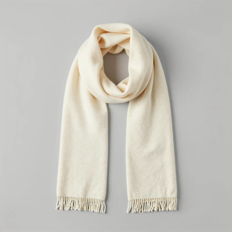 Cream knit scarf, illustration of this kind of item