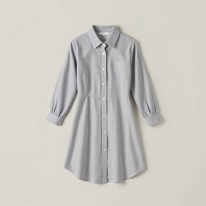 Striped shirt dress, illustration of this kind of item