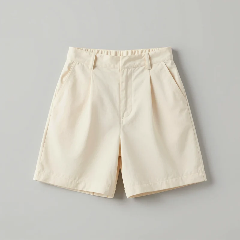 Cream relaxed shorts, illustration of this kind of item