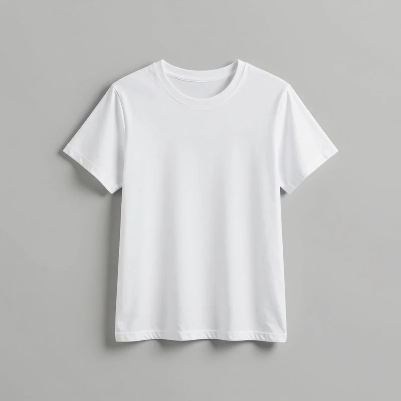 White crewneck t shirt, illustration of this kind of item