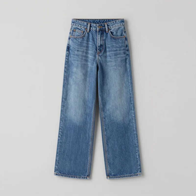 Wide leg jeans, illustration of this kind of item